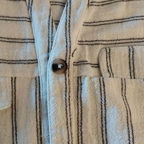 Girls' short jumpsuit like new, beige and white