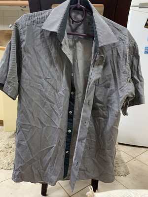 Men's shirt used, black and gray, size XL