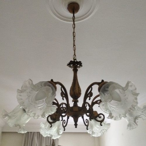 Vintage Brass Chandelier 6-light | Genuine Brass | Custom Order