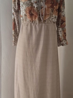 Vintage dress 1970s brown, used, size S