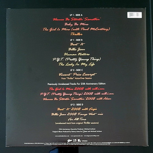 Michael Jackson Thriller 25th Anniversary Deluxe Edition double LP like new