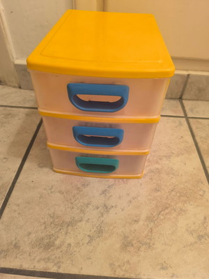 Plastic organizer case with drawers like new