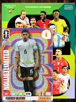 Κάρτα Valverde limited FIFA World Cup 2026 Adrenalyn XL Uruguay καινούργια