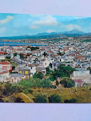 Έγχρωμη καρτ-ποστάλ Κρήτη Ρέθυμνο γενική άποψη