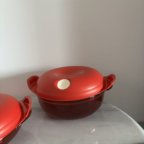Tupperware microwave oven containers set, 0.7 and 1.5 liters