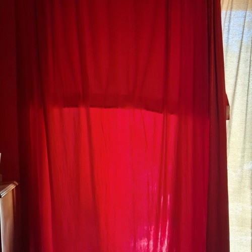 Curtain set of 4 new red velvet curtains 1.57m x 2.80m