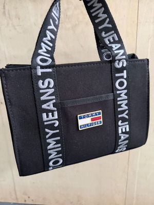 Τσάντα υφασμάτινη ώμου-χειρός καινούργια, μαύρη