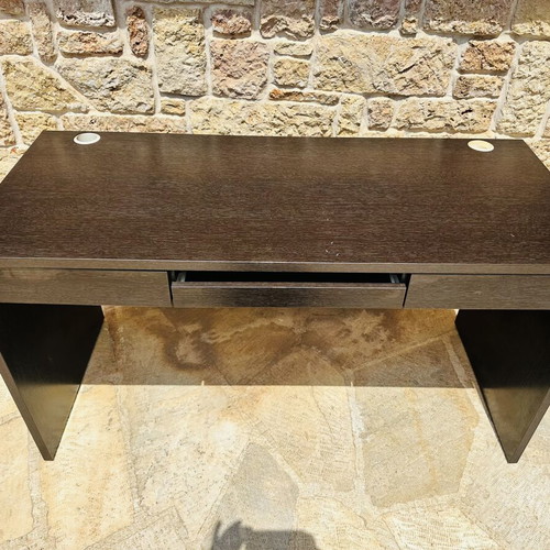 Desk Oak Black with Two Drawers and Trackpad Keyboard Base like new
