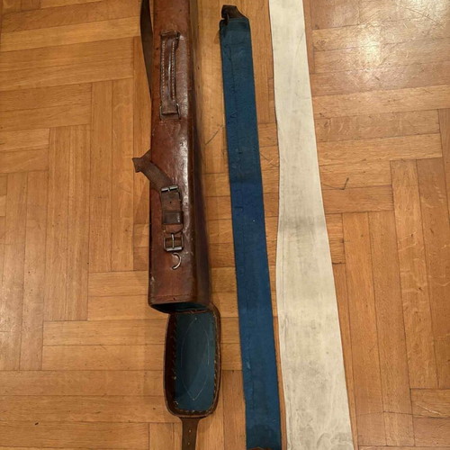 Leather gun case used leg of mutton type handmade