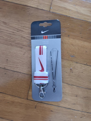 Nike Premium Key Holder white and red, new