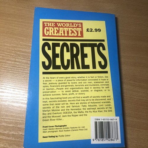 The World's Greatest Secrets by Alan Hall, English paperback
