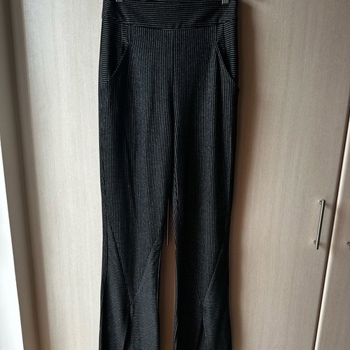 Nadia Rapti trousers black size M new with metallic stripe
