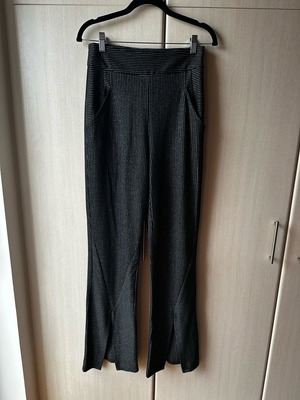 Nadia Rapti trousers black size M new with metallic stripe