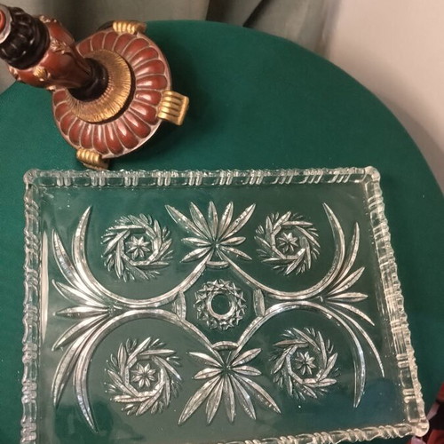 Walther Glass Crystal Serving Tray like new, 31x24 cm