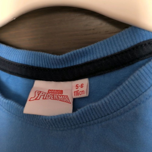Spiderman No 5 shirt like new, blue, for 5-year-old boy