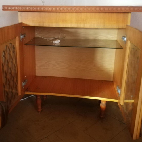 Handmade wooden bar used with internal lighting