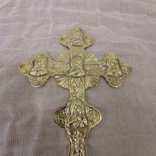 Bronze Blessing Cross with Icons 22.5cm New