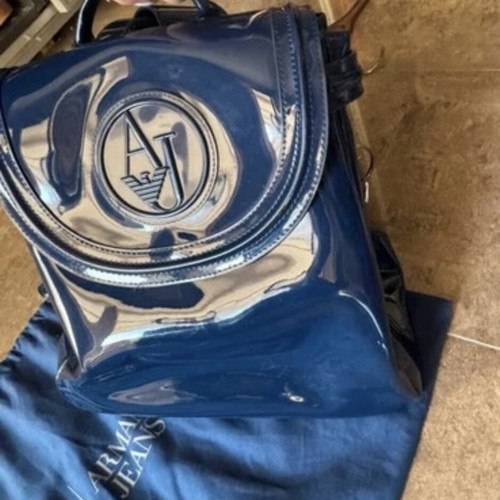 Armani Jeans blue shoulder bag used, large capacity