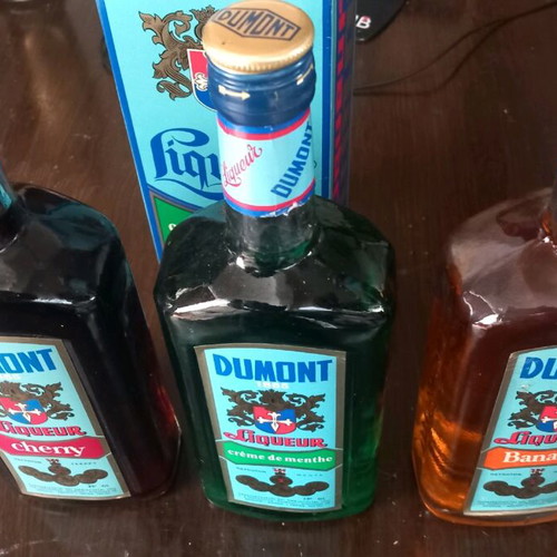 Dumont liqueurs new, pack of 3 different, 1980s