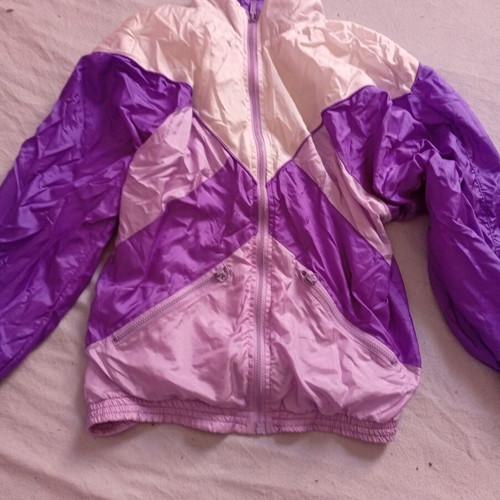 Vintage jacket like new, white and purple, size M