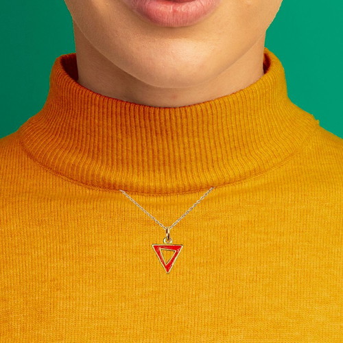 L’Assoluto red minimal necklace by Άπεφθον new