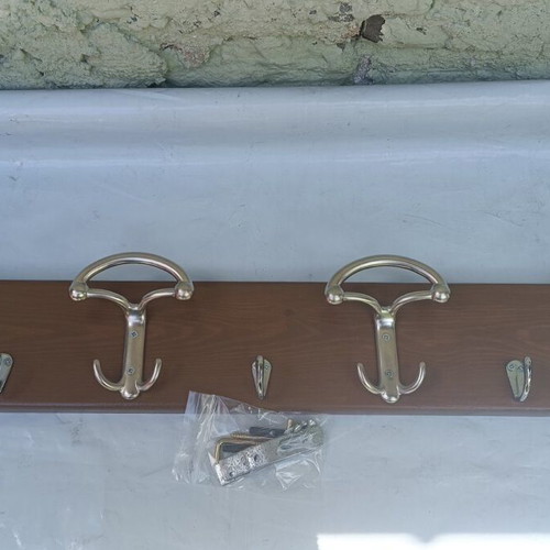 Handmade wooden coat rack 80cm for home entrance and halls