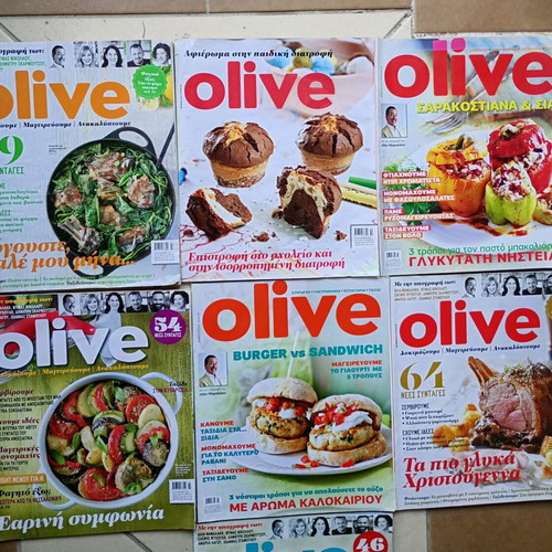Olive magazine used, pack of 7 issues