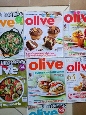 Olive magazine used, pack of 7 issues