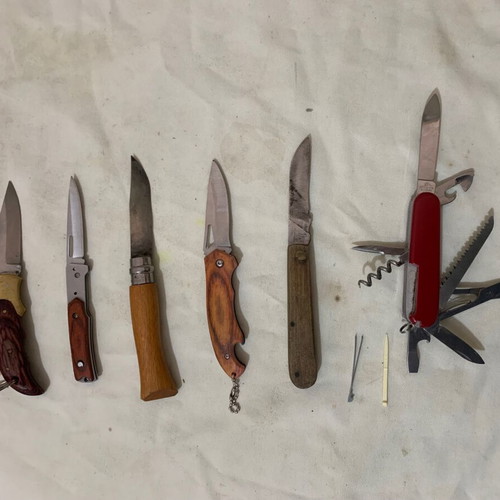 Vintage pocket knife set used collection