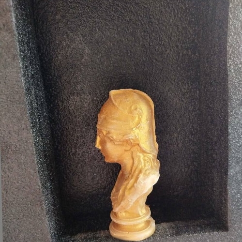 Athena Goddess Statue gypsum 14 cm height solid new