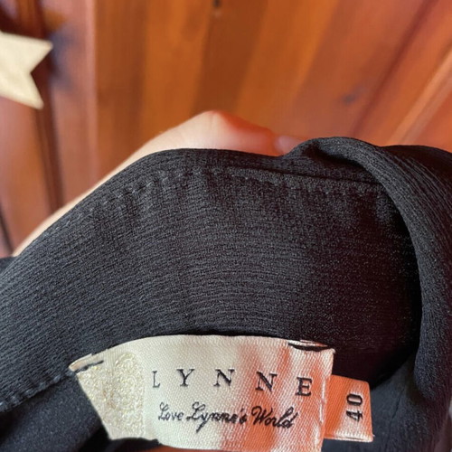 Lynne Semi-See Dress Black Like New, Size L