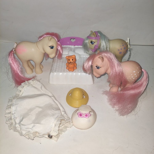 My Little Pony El Greco Snow White, Elsie, Rosalin & accessories used set