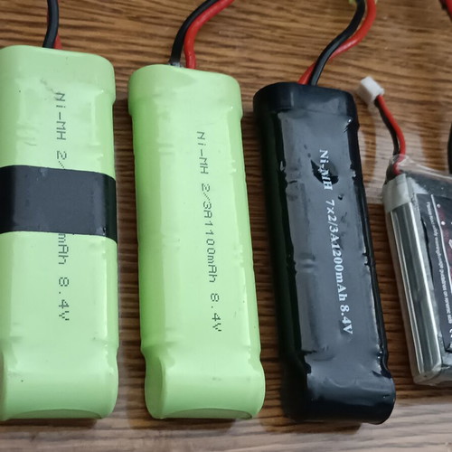 Airsoft batteries used, pack of 4 with 2 chargers