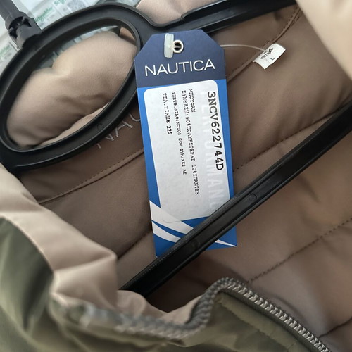Nautica men's reversible jacket large khaki-beige new