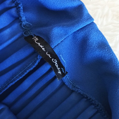 Pleated pants one size electric blue like new