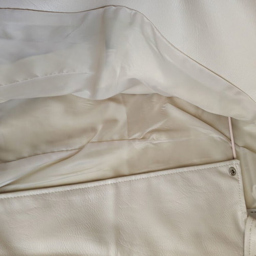 Sinsay women's biker jacket beige new, faux leather