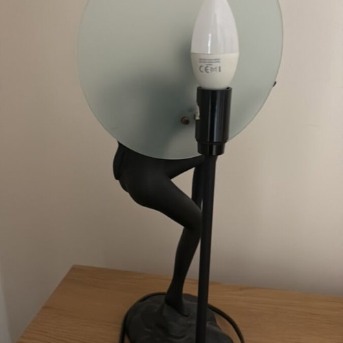 Art Deco table lamp silhouette figure like new