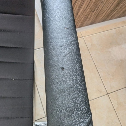 Black office visitor chairs used, set of 2
