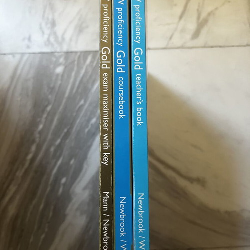 Gold New proficiency coursebook, exam maximiser, teachers book like new