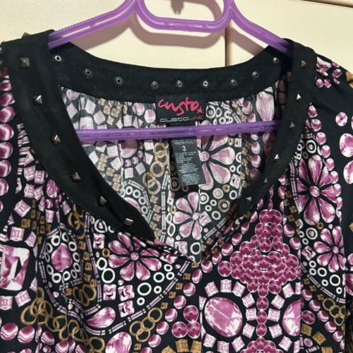 Custo dress like new, black and purple, size L