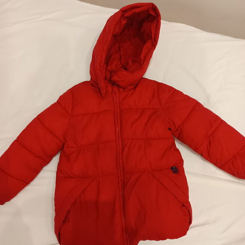 Mayoral boy's jacket size 5 with fleece lining, like new, red
