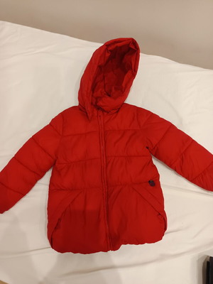 Mayoral boy's jacket size 5 with fleece lining, like new, red