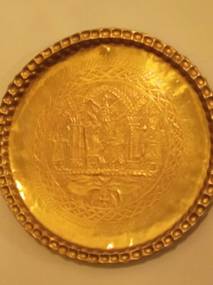 Large brass plate like new, 50 years old from Constantinople