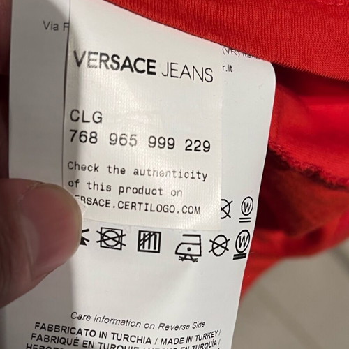 Versace Jeans Long Sleeve Shirt like new, red, size M
