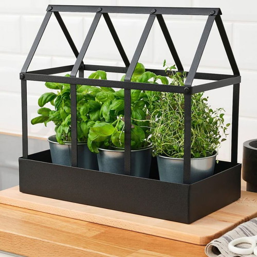 IKEA Senapskal Metal Decorative Greenhouse Planter New