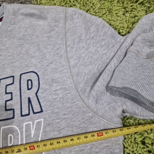 Tommy Hilfiger men's cotton sweatshirt size M like new, gray and blue
