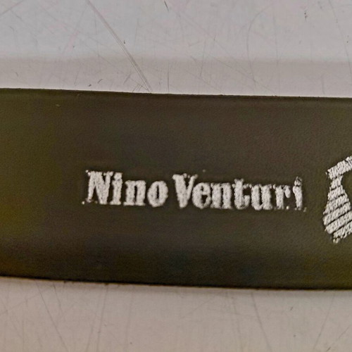 Nino Venturi men's leather belt Vera Pelle like new, black, 110 cm
