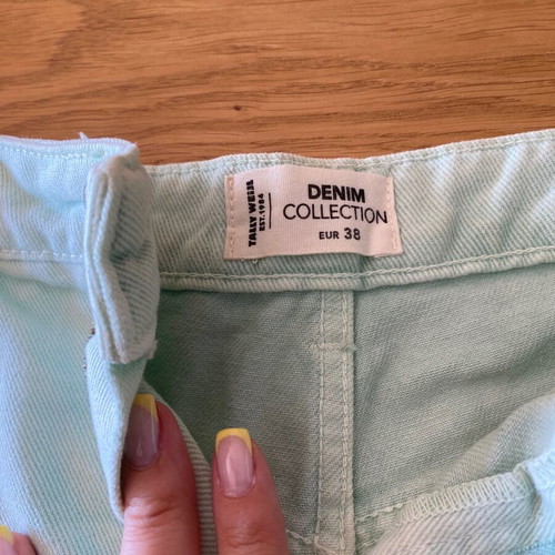 Tally Weijl denim shorts, turquoise, 100% cotton, size M
