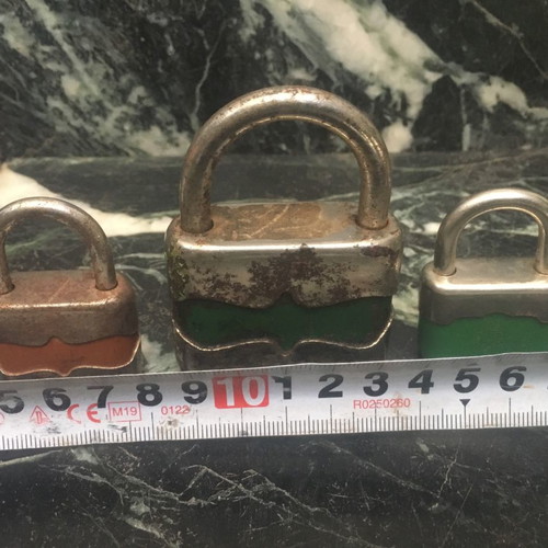 Old locks used, set of 3 pieces