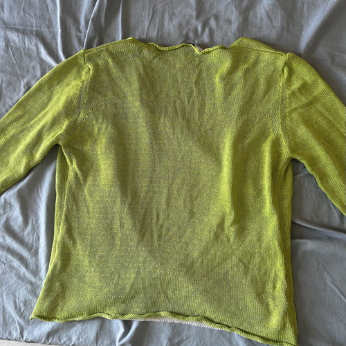 Albertini knitted twin set lime green, large